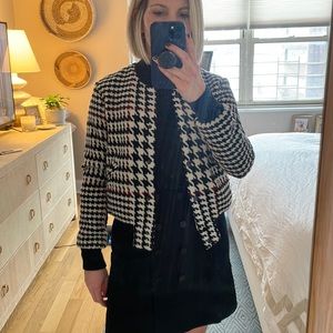 Houndstooth Bomber Jacket